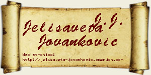 Jelisaveta Jovanković vizit kartica